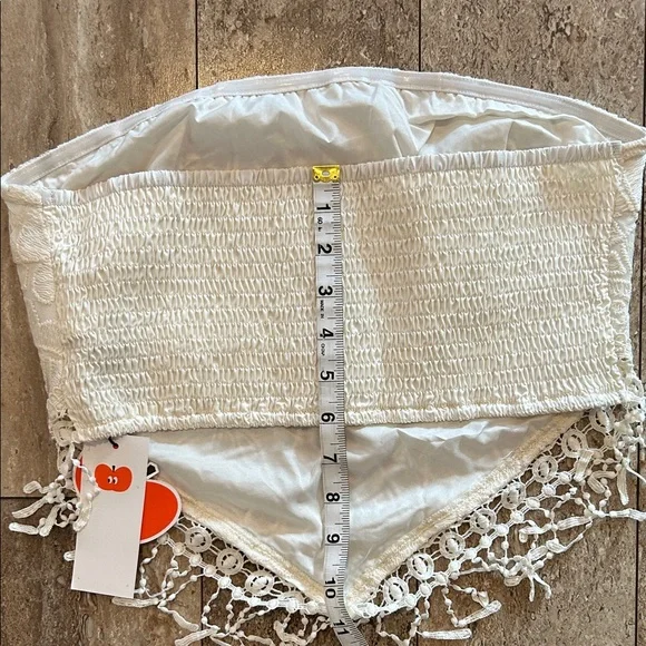 Cider Ivory Lace Fringe Bandeau - Picture 7 of 9